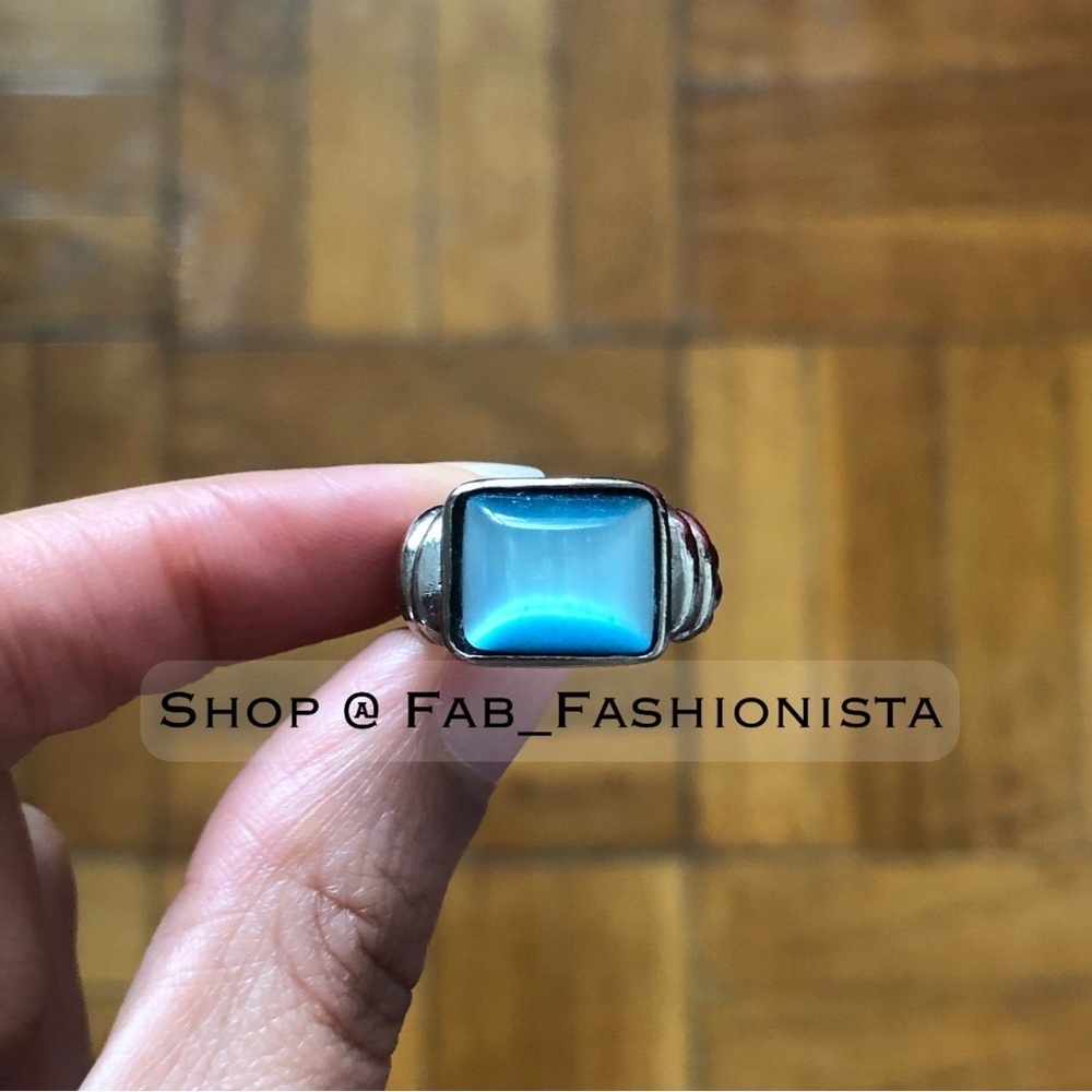 Aquamarine color ring size 5